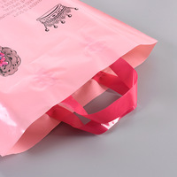 Sacs shopping en plastique LDPE à poignée boucle, directement de l'usine, emballés pour impression de logo de marque, sacs cadeaux personnalisés