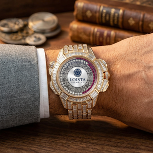 Reloj de Lujo con Movimiento de Cuarzo, Acero Inoxidable, Correa de 20 mm, Cristal, Botón de Presión, Cierre Oculto, Moda Masculina LOISTA - Product Image 1