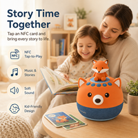 Tablette éducative interactive NFC Fox Story pour enfants, écran tactile, histoires éducatives, veilleuse, rechargeable, corps en ABS sûr