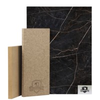 Panneau MDF mélaminé de luxe à grain de pierre, haute densité, texture marbre, ignifuge, résistant à l'humidité, décoratif pour cuisine et salle de bain