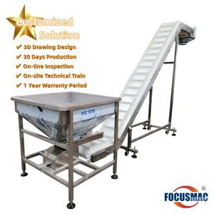 Transportador de Banda Inclinado Tipo <span class=keywords><strong>Z</strong></span> Automático de Focus Machinery, Transportador de Banda de PU para la Industria Alimentaria - Product Image 2