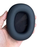 Bantalan Telinga Pengganti Untuk Headphone Nirkabel Skullcandy Hesh 360 Hesh 540 ANC Kulit Protein Hitam Grosir Suku Cadang Perbaikan