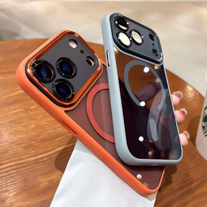 เคสโทรศัพท์กันกระแทกใสแบบโลหะสำหรับ iPhone 18 17 11 12 13 16 Pro Max 15 16 17 Air ฝาหลังใสแม่เหล็ก - Product Image 2