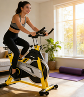 Vélo d'exercice stationnaire de haute qualité avec siège confortable et écran LCD pour entraînement en intérieur