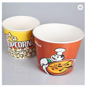 Emballage alimentaire réutilisable, pièces, personnalisé, pour soupe au pop-corn, crème glacée, <span class=keywords><strong>poulet</strong></span> frit, seau en papier blanc avec couvercle, vente en gros - Product Image 6
