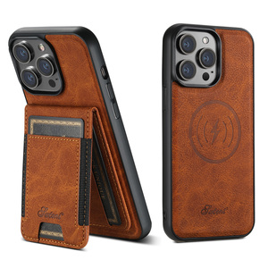 <span class=keywords><strong>Custodia</strong></span> per telefono portafoglio magnetico Stand Cover posteriore <span class=keywords><strong>custodia</strong></span> <span class=keywords><strong>in</strong></span> <span class=keywords><strong>pelle</strong></span> per <span class=keywords><strong>Apple</strong></span> iPhone 17 16 12 13 14 15 Pro con magnete - Product Image 4