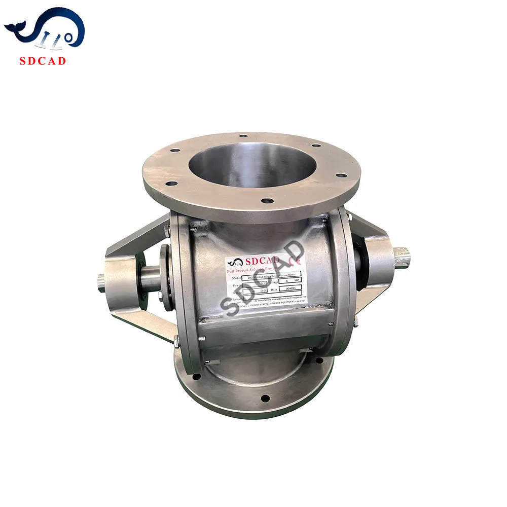 SDCAD brand DN180 4L Special Size Rotary Airlock Valves SS304 Star Discharge Valve for cement silo