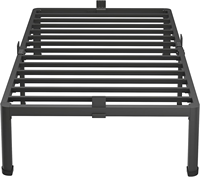 Cadre de lit en acier et métal moderne et durable pour chambre à coucher, tailles simple et queen, assemblage rapide, vente en gros