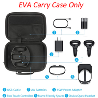 EVA — coque rigide Portable moulée sur mesure, étui de transport de VR, pour protection, voyage