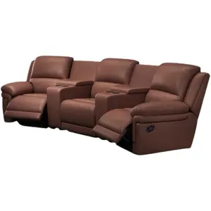 High quality Top Grain leather recliner sofa Comfortable home theater recliner furniture