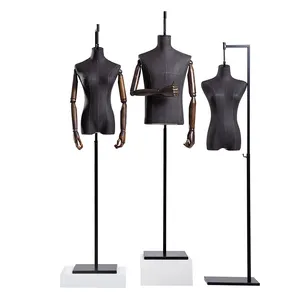 高品质上身面料覆盖男性人体模型塑料半身女性悬挂人体模型