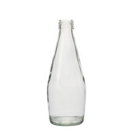 Bouteille en verre vide de 300 ml pour jus, lait ou boisson, avec bouchon à vis