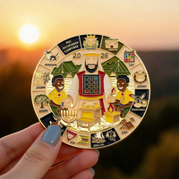 Pin de Solapa Personalizado de Hierro Fundido con Forma de Escudo, Esmalte Suave, para Jóvenes, con Diseño de Globo Terráqueo, para Aniversario de Fe