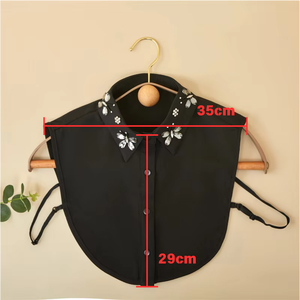 女式优雅蝴蝶设计可拆卸项圈水钻项链热销假项圈配饰 - Product Image 3