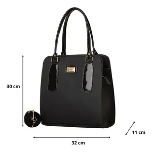 Bolsa de Cosméticos Negra para Mujer Fana Cruz M3868, Estilo Elegante Mediano, Cierre de Cremallera, Estuche de Microfibra y Cuero Sintético - Product Image 3