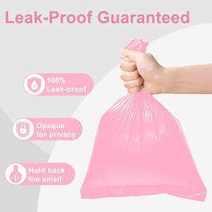 Bolsas Compostables Rosas para Excremento de Perro con Aroma a Cereza y Dispensador, Bolsas Extra Gruesas y Resistentes de Almidón de Maíz para Desechos de Perros - Product Image 2