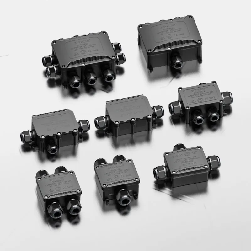 E-Weichat Electrical Plastic Enclosure Cable Terminals block ip68 Waterproof Junction Box Outdoor