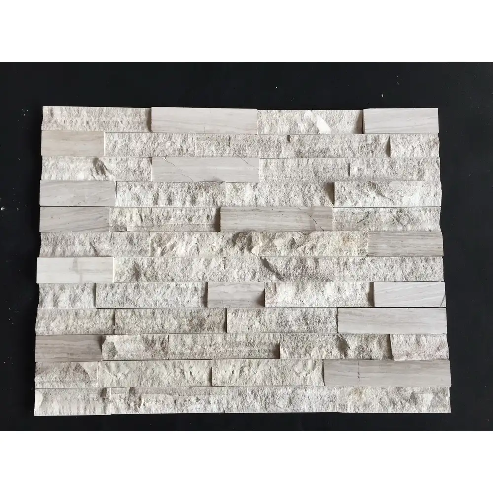 Ucuz fiyat beyaz maç kuvars yığını duvar dekoratif işlenmiş taş