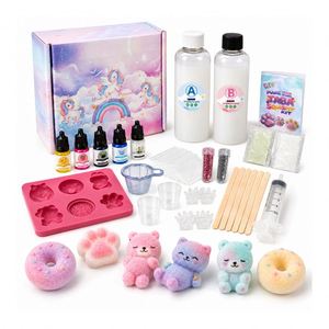 ชุดงานฝีมือ Taba Squishy ขายส่ง แบบสองชิ้น ถาดยางนิ่ม ตัวละคร ของตกแต่งสีสัน กลิตเตอร์ ถ้วย ไม้คนสี ยูนิคอร์น กล่องของขวัญ - Product Image 1