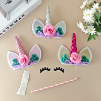 Einhorn-Horn Kuchenaufsatz Geburtstagstorten-Dekoration Hochzeitstorten-Topper Einhorn-Partyzubehör Feier-Dekoration