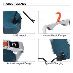 Lámpara LED Portátil para Camping, Tipo-C, Banco de Energía Magnético, Control Táctil, Recargable, ABS, Lámparas de Emergencia para Exteriores - Product Image 4