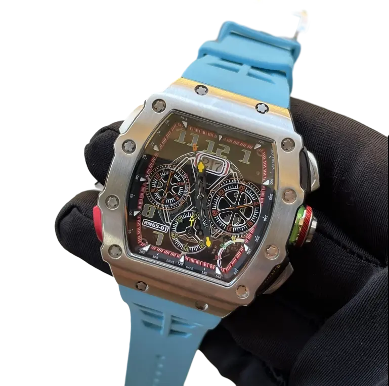Movimento automatico orologio da uomo di lusso personalizzato RM65 realizzato in acciaio inossidabile