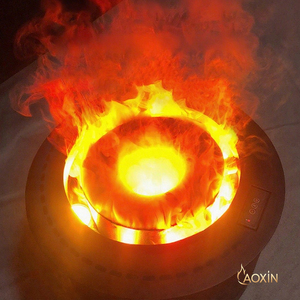 Estufa de <span class=keywords><strong>fuego</strong></span> electrónica de atomización Circular 3D personalizada, humidificador de chimenea impermeable integrado con llama simulada, Independiente - Product Image 4