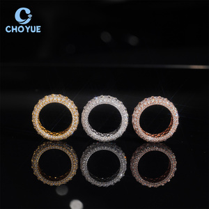 Iced Out <b>Ring</b> Fine Jewelry Pass Diamond Tester VVS Moissanite Diamond GRA Certificated Hip Hop Sterling <b>Silver</b> 925 <b>Ring</b> for <b>Men</b> - Product Image 3