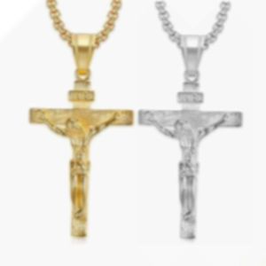 Stainless Steel <b>Cross</b> Pendant Necklace Unisex Gift Jewelry Ys161 Geometric Design Polished Finish - Product Image 1