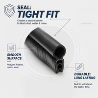 Tira de Sellado en Forma de U de EPDM Personalizable, Resistente al Envejecimiento, Anticolisión, Absorción de Impactos, Adecuada para Puertas y Ventanas de Automóviles