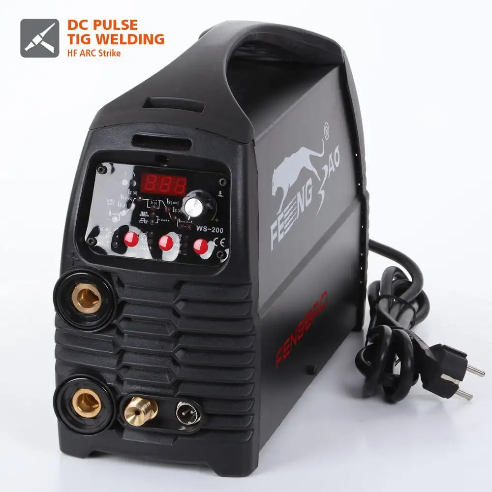 DC PULSE automatico di saldatura tig macchina 220V spot tig saldatura con WP17 TORCIA TIG