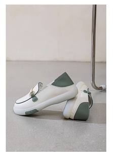 Nouveau Style automne sans lacet paresseux mocassins femmes décontracté chaussures blanches Jiangxi gros <span class=keywords><strong>pied</strong></span> <span class=keywords><strong>large</strong></span> plat <span class=keywords><strong>grande</strong></span> <span class=keywords><strong>taille</strong></span> bouche peu profonde - Product Image 6