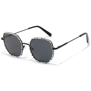 Gafas de Sol Unisex con Marco Metálico Cuadrado, Lentes Marrones, Protección UV400, Estilo Moderno para Adultos - Product Image 5