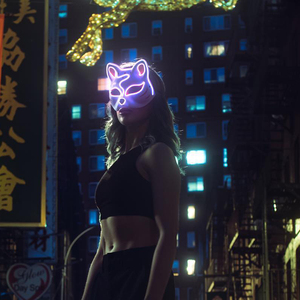 Kitsune Fox LED Máscara iluminada Halloween, EDM, Cosplay, Rave, Fiesta, Película. Disfraz - Product Image 5