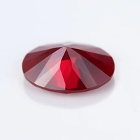 5A ovale-forme 5 # rubis synthétique de corindon rouge, fond pointu ovale 5 # corindon rouge