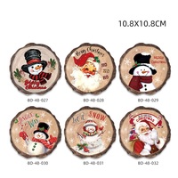 Sous-verres en céramique personnalisés de Noël en gros, avec base en liège, vierges pour sublimation, pour tasses et gobelets