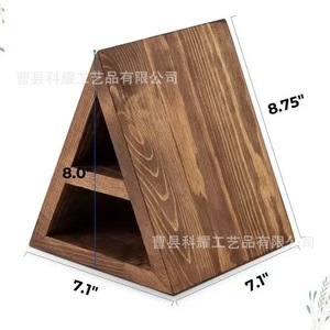 Estantería triangular de escritorio, Mini soporte para libros multifuncional con almacenamiento para teléfono y gafas, 3 capas, tipo oficina - Product Image 3