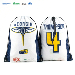 Custom Logo Polyester Drawstring Backpack Lightweight Carry Bag for Gym, Travel & Promotions