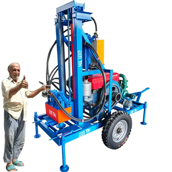 Diesel Hydraulic Borehole Water Well Drilling Rig China Supplier Mini Price /Small Portable Water Well Drilling Machine For Sale