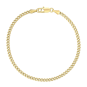 3mm <b>Fashion</b> Jewelry Unisex Hiphop Stainless Steel 14K Gold Plated Rhodium Plated Flat Curb Cuban Link Chain <b>Bracelets</b> <b>Bangles</b> - Product Image 4