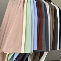 T-shirt à manches courtes col polo coupe ample en coton vintage délavé et vieilli style urbain pour homme Ropa De Hombre