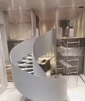 VIKO marbre en acier au carbone, escaliers incurvés pour l'intérieur, maison moderne