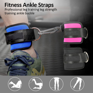 Ajustable Deportes D-Ring Fitness <span class=keywords><strong>Tobillera</strong></span> Correas Acolchadas Peso Gimnasio Cable Máquinas Entrenamiento Soporte Protección D-Ring Fitness - Product Image 3