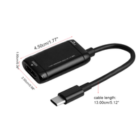 USB-C Type C vers HDMI Adaptateur USB 3.1 Câble Pour MHL Téléphone Android Tablet Noir