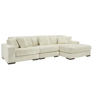 High quality Modern Corduroy Modular Sectional Sofa Lounge L-shape Sofa with Chaise.