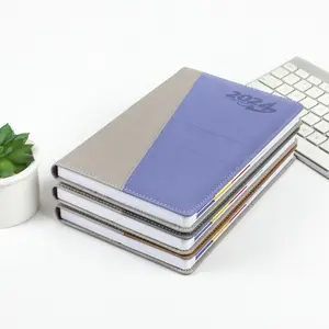 Wholesale Planners and Organizers PU Leather Business Notebook English Spanish Schedule Day Planner 2024