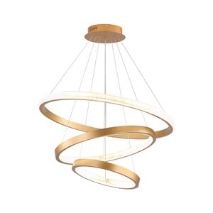 Lámpara Colgante Circular Personalizable de Aluminio y Acrílico, Estilo Nórdico Moderno, Lámpara de Techo LED - Product Image 6