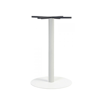 Base de table de salle à manger de couleur blanche pure douce avec dessus de table en mélamine Chaise de salle à manger en plastique et bois