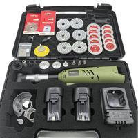 Meuleuse d'angle micro sans fil industrielle à moteur à balais 16,8 V, ensemble de 49 pièces pour découpe, polissage et perçage rotatif, avec accessoire à 90 degrés