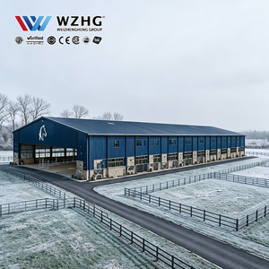 Fabricante de Sistemas Estructurales Prefabricados, Arena Ecuestre de Acero con Espacio de Montar Protegido Contra la Intemperie para Academias de Equitación - Product Image 1